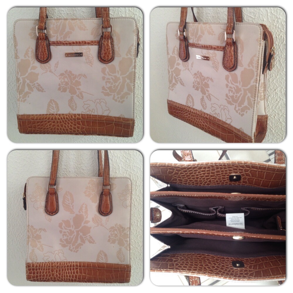 Vintage Liz Claiborne Brown Square Purse